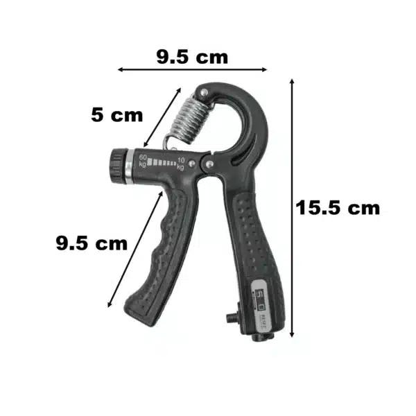 HAND GRIPS EJERCITADOR DE MANOS CON CONTADOR AJUSTABLE 60KG 1PZA - Imagen 2