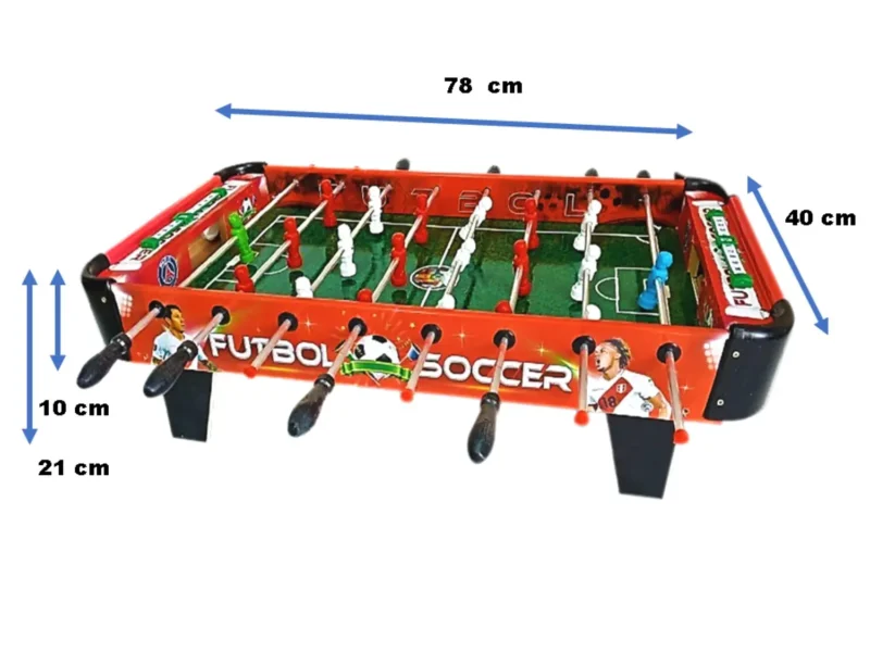 FULBITO DE MESA MANO REVERSIBLE C/ PATAS 5 Juegos En 1 Rojo - Imagen 3