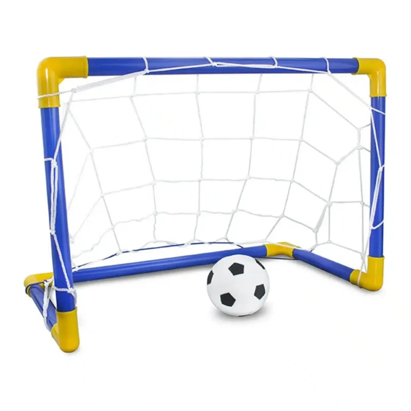 ARCO DE FÚTBOL ARMABLE RESISTENTE PARA NIÑOS CON RED + PELOTA + INFLADOR - Imagen 2
