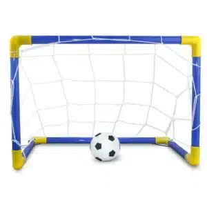 ARCO DE FÚTBOL ARMABLE RESISTENTE PARA NIÑOS CON RED + PELOTA + INFLADOR