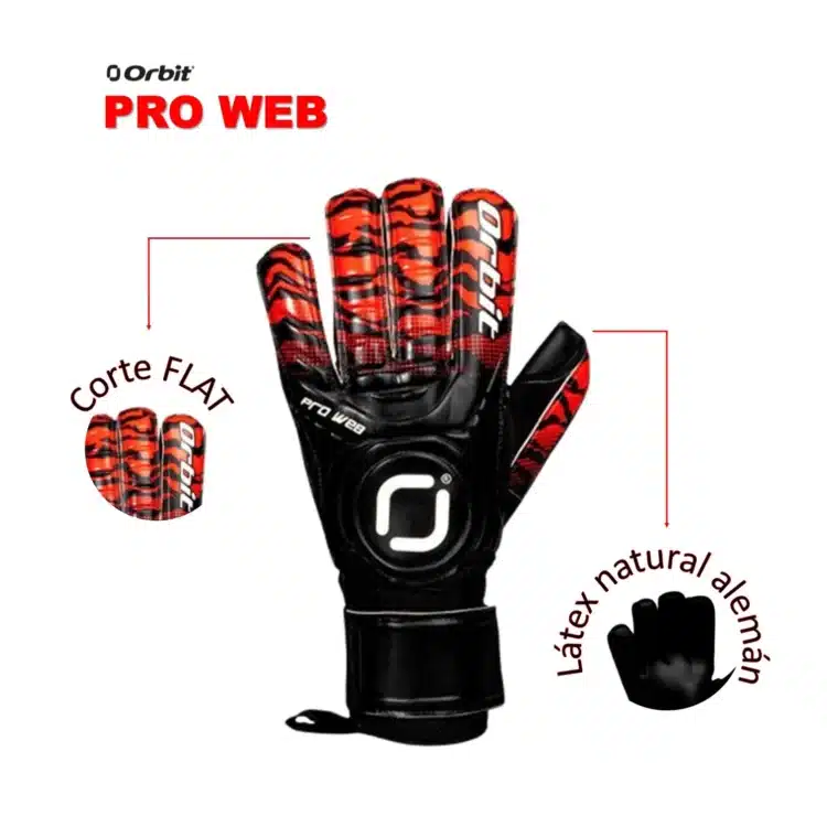 GUANTES DE ARQUERO PORTERO PRO WEB ORBIT ADULTO - Imagen 2