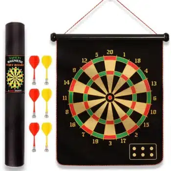 JUEGO DE TIRO AL BLANCO CON 6 DARDOS IMANTADOS - REVERSIBLE