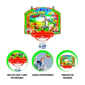 Alternative view of TABLERO DE BÁSQUET PARA PARED MÁS ARO, RED INFANTIL