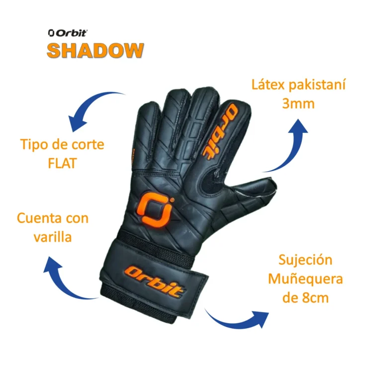 GUANTES PARA PORTERO ARQUERO FÚTBOL SHADOW TRAINING ORBIT JUNIOR - Imagen 3