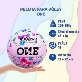 Alternative view of PELOTA PARA VÓLEY TALLA #5 TEXTURA SUAVE FLORES ONE
