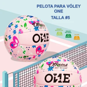 PELOTA PARA VÓLEY TALLA #5 TEXTURA SUAVE FLORES ONE - Imagen 3