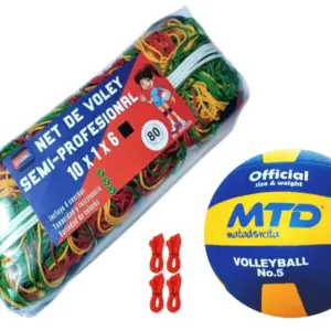 KIT PARA VÓLEY NET SEMIPRO Nº 80 MÁS PELOTA GOMA TALLA #5 - Imagen 4