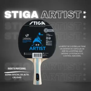 PALETA RAQUETA PARA TENIS DE MESA PING PONG 2 ESTRELLAS ARTIST STIGA  - Imagen 7