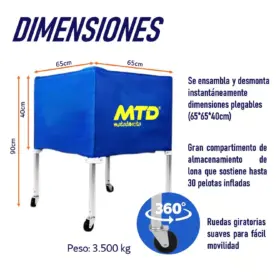 Alternative view of CARRITO RODANTE DE ALMACENAMIENTO PARA PELOTAS DEPORTIVAS MTD