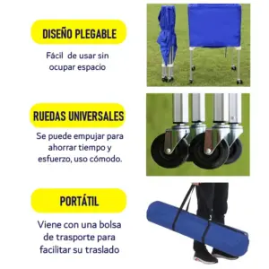 CARRITO RODANTE DE ALMACENAMIENTO PARA PELOTAS DEPORTIVAS MTD - Imagen 5