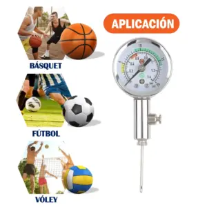 MEDIDOR DE AIRE TIPO RELOJ BARÓMETRO DE BALÓN CON VÁLVULA DE LIBERACIÓN DE AIRE PORTÁTIL SHOWGOL - Imagen 6
