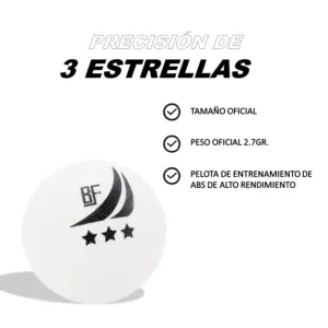 PELOTAS PARA PING PONG 3 ESTRELLAS POTE DE 60 PCS FUBBALL - Imagen 3