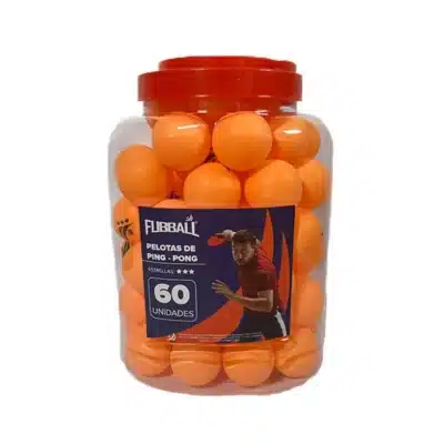 PELOTAS PARA PING PONG 3 ESTRELLAS POTE DE 60 PCS FUBBALL