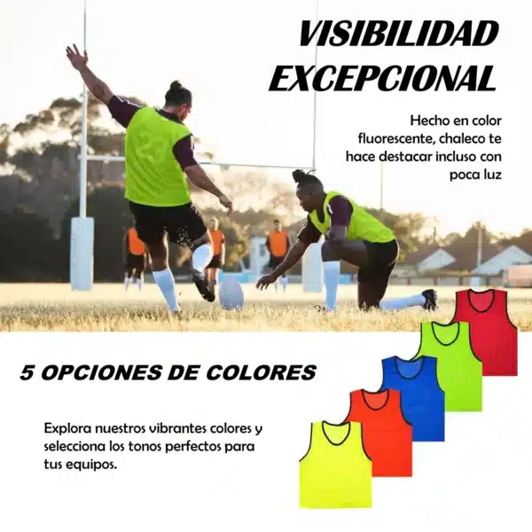 CHALECOS DEPORTIVOS MANGA CERO - PACK DE 6 UNIDADES - Imagen 4