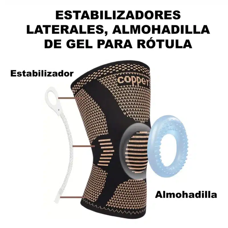 RODILLERAS DE COMPRESIÓN CON HILOS DE COBRE COPPER - Imagen 7