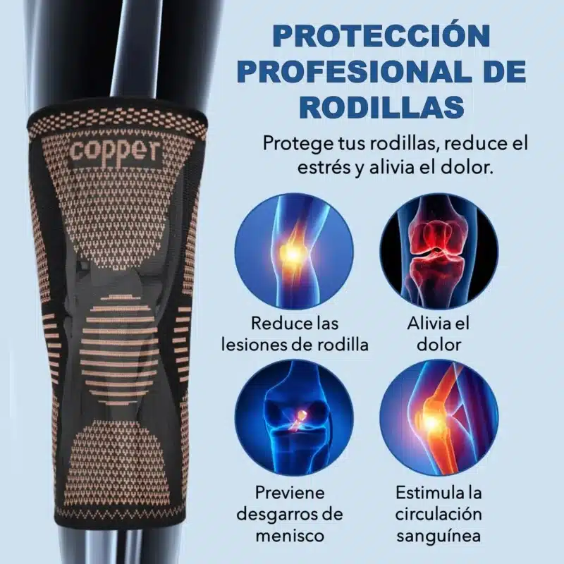 RODILLERAS DE COMPRESIÓN CON HILOS DE COBRE COPPER - Imagen 8