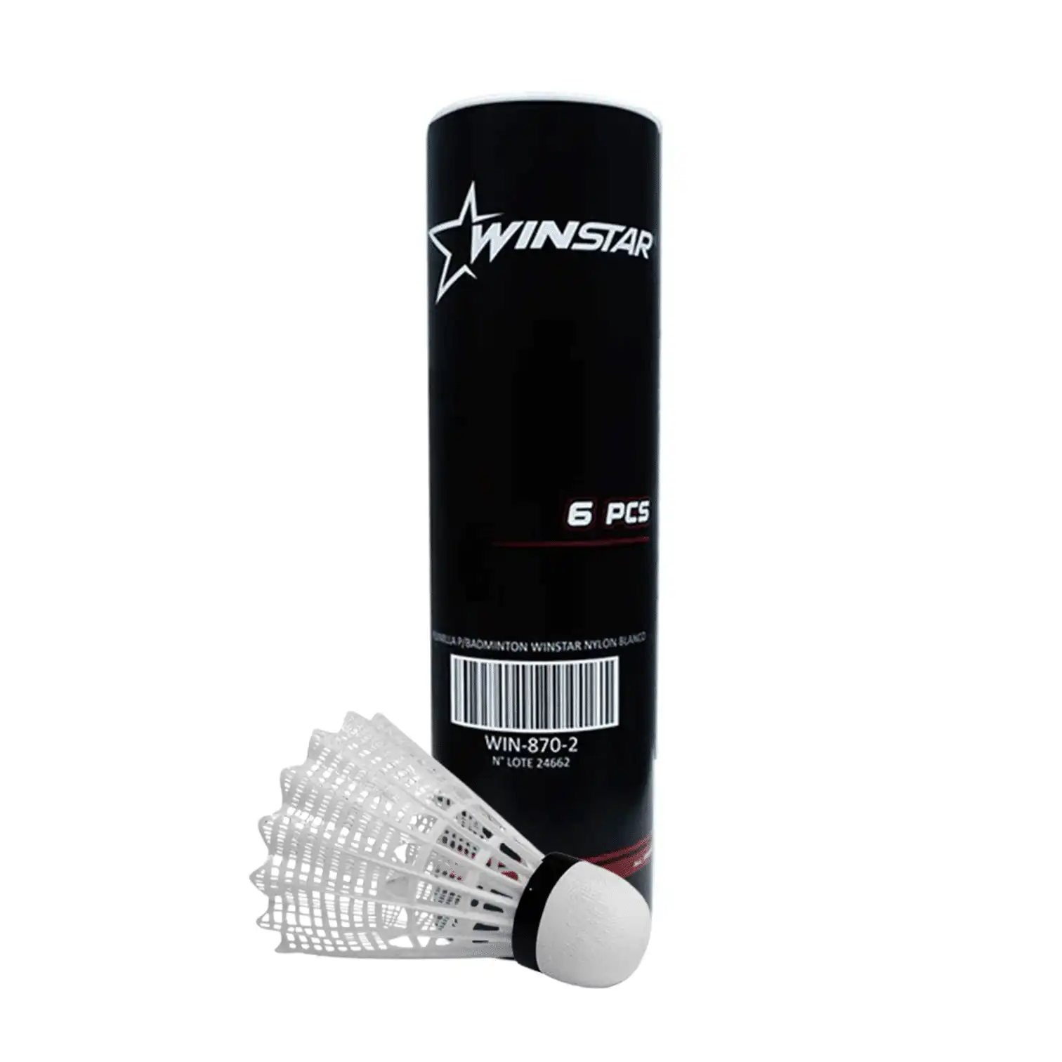 PLUMILLAS PARA BÁDMINTON NYLON WINSTAR – 6PCS - Imagen 2