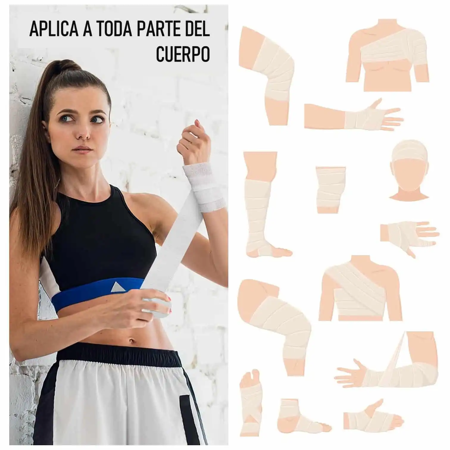 VENDA ELÁSTICA COHESIVA 5CM X 4,5M WINNER - Imagen 5