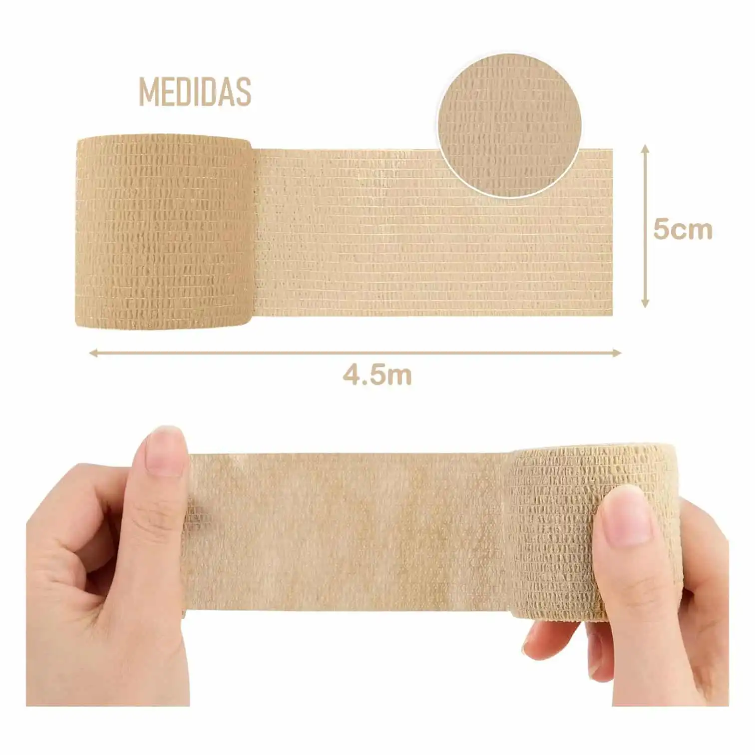 VENDA ELÁSTICA COHESIVA 5CM X 4,5M WINNER - Imagen 3