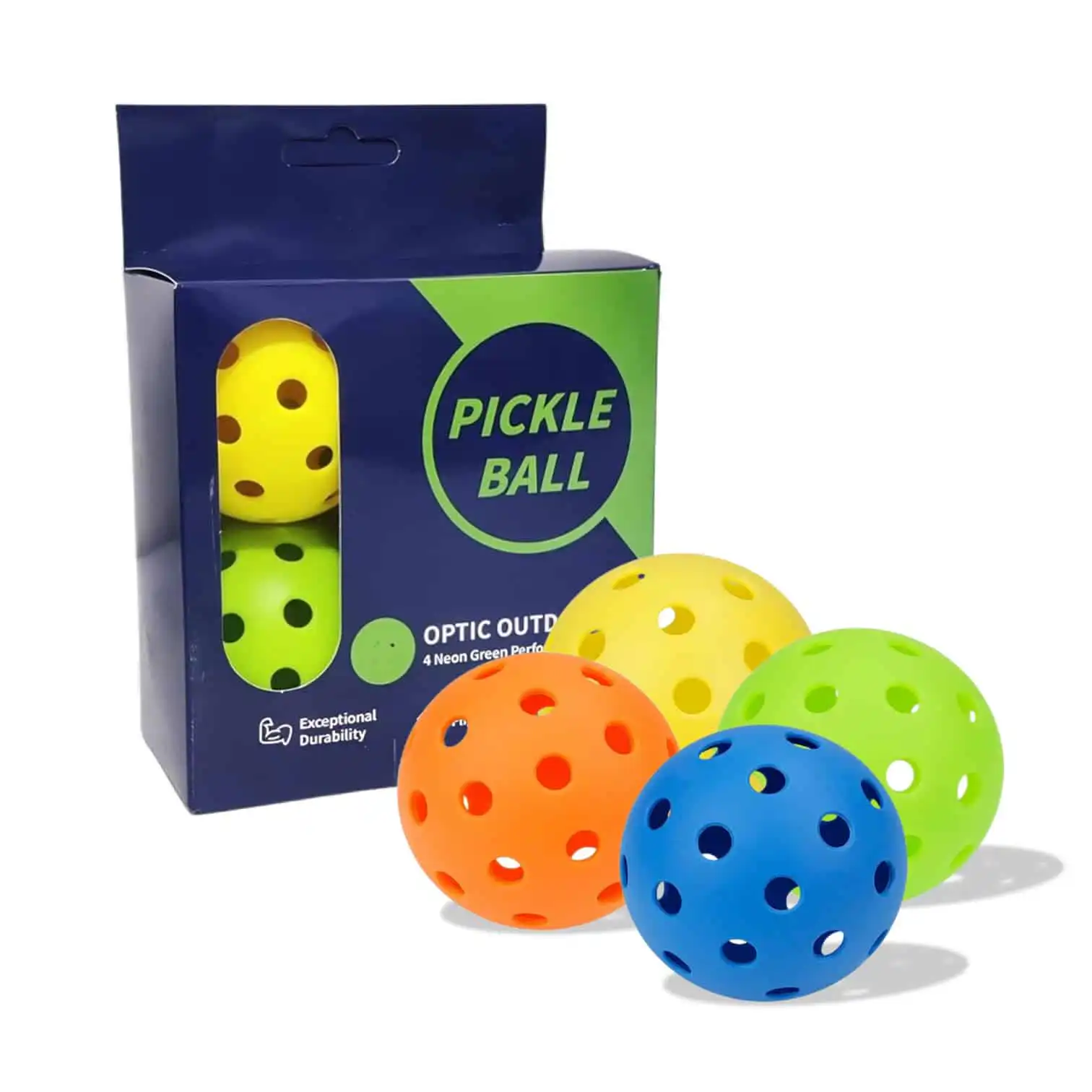PELOTAS DE PICKLEBALL X 4 UNIDADES BÁSICO EN CAJA - Imagen 4