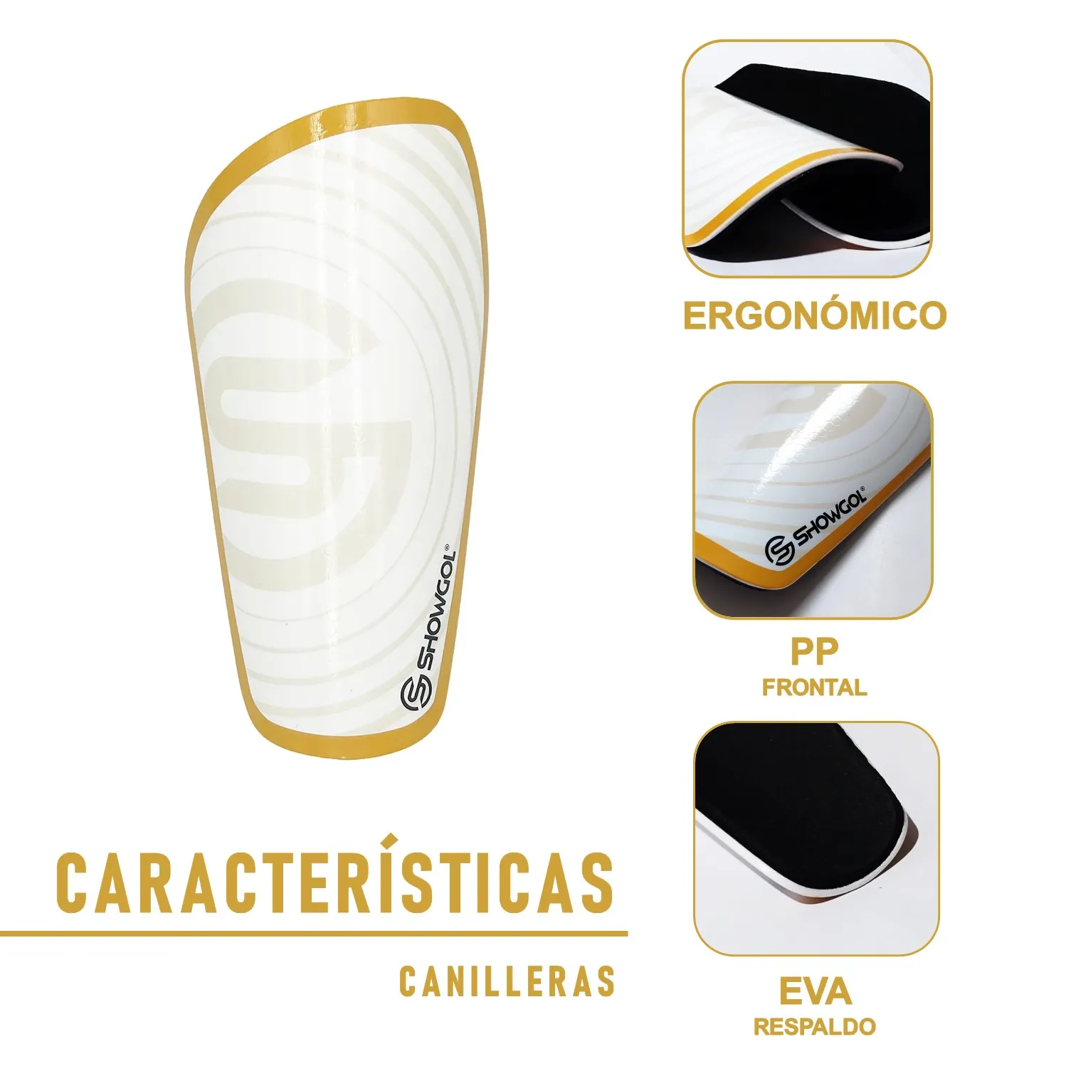 CANILLERAS PARA FÚTBOL CON PORTA CANILLERA DE LYCRA SHOWGOL - Imagen 2