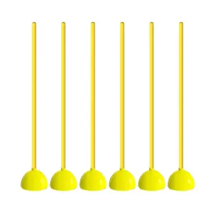 PACK DE 6 BASE SOPORTE MÁS VARILLA DE PVC ENTRENAMIENTO DEPORTIVO 1.50 METRO - Imagen 6