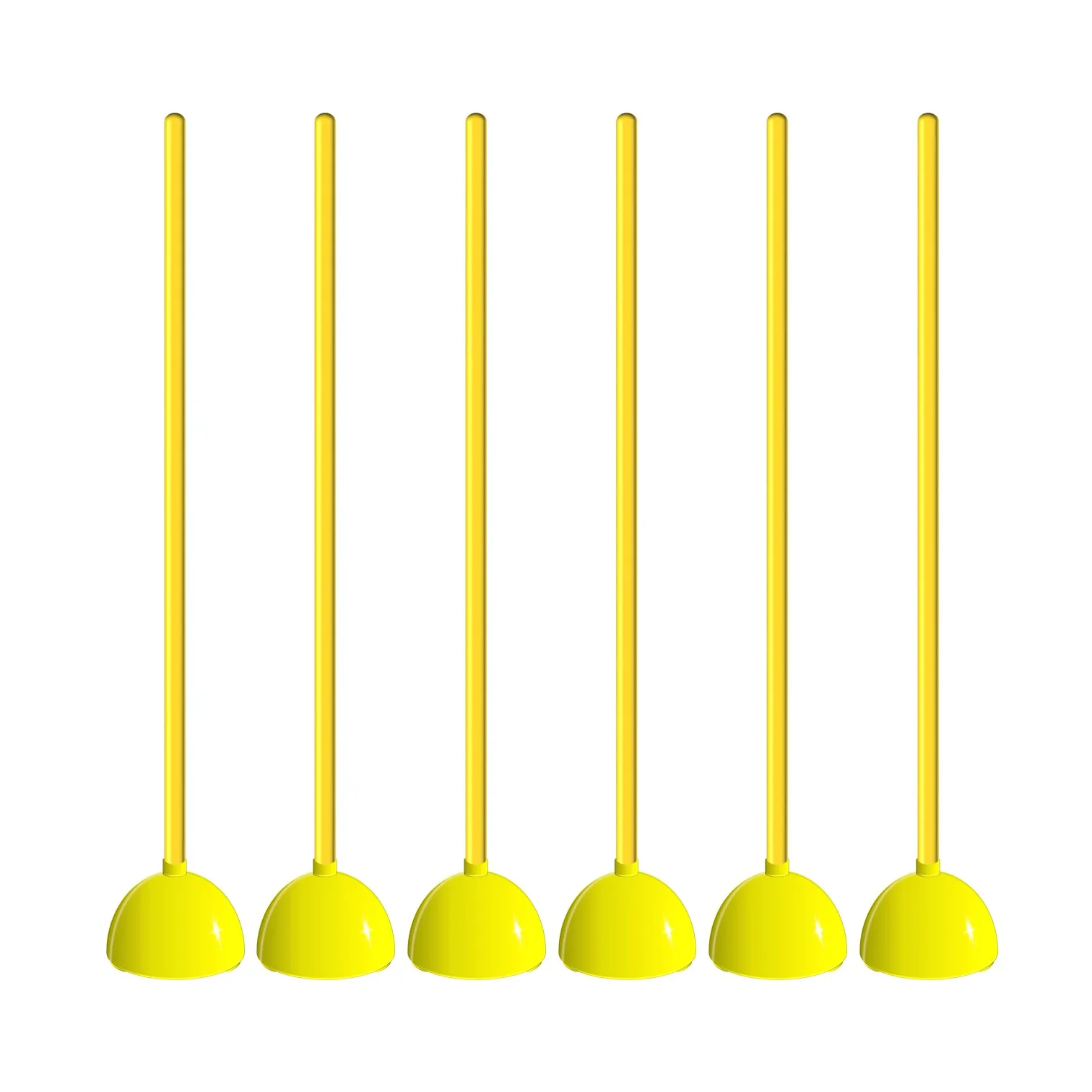 PACK DE 6 BASE SOPORTE MÁS VARILLA DE PVC ENTRENAMIENTO DEPORTIVO 1.50 METRO - Imagen 6