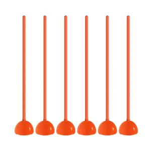 PACK DE 6 BASE SOPORTE MÁS VARILLA DE PVC ENTRENAMIENTO DEPORTIVO 1 METRO