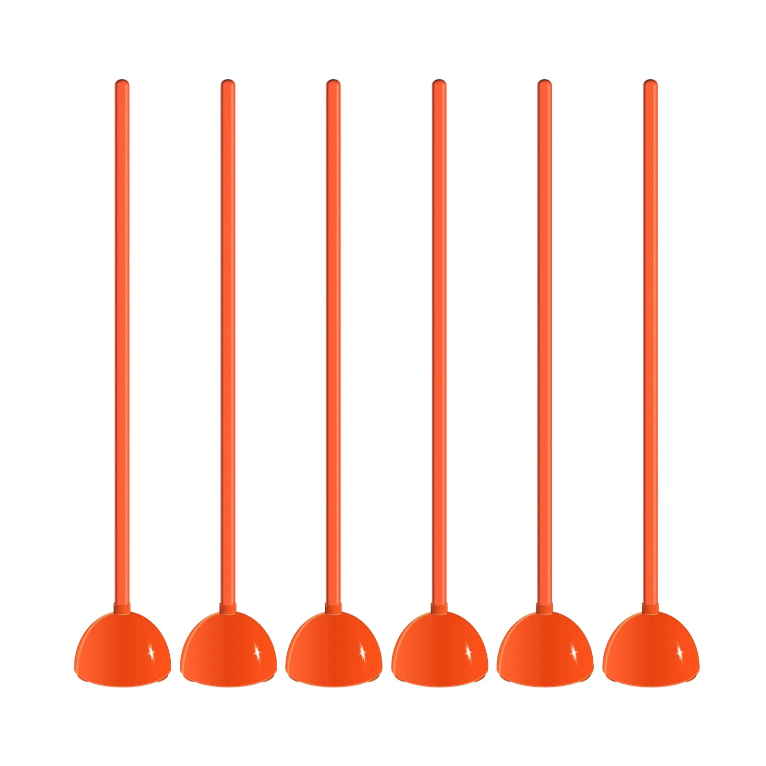 PACK DE 6 BASE SOPORTE MÁS VARILLA DE PVC ENTRENAMIENTO DEPORTIVO 1.50 METRO