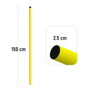 PACK DE 6 BASE SOPORTE MÁS VARILLA DE PVC ENTRENAMIENTO DEPORTIVO 1.50 METRO - Imagen 3