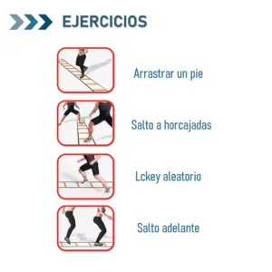 ESCALERA DE 12 PASOS PARA AGILIDAD Y COORDINACIÓN CON BOLSA DE ALMACENAMIENTO - Imagen 5