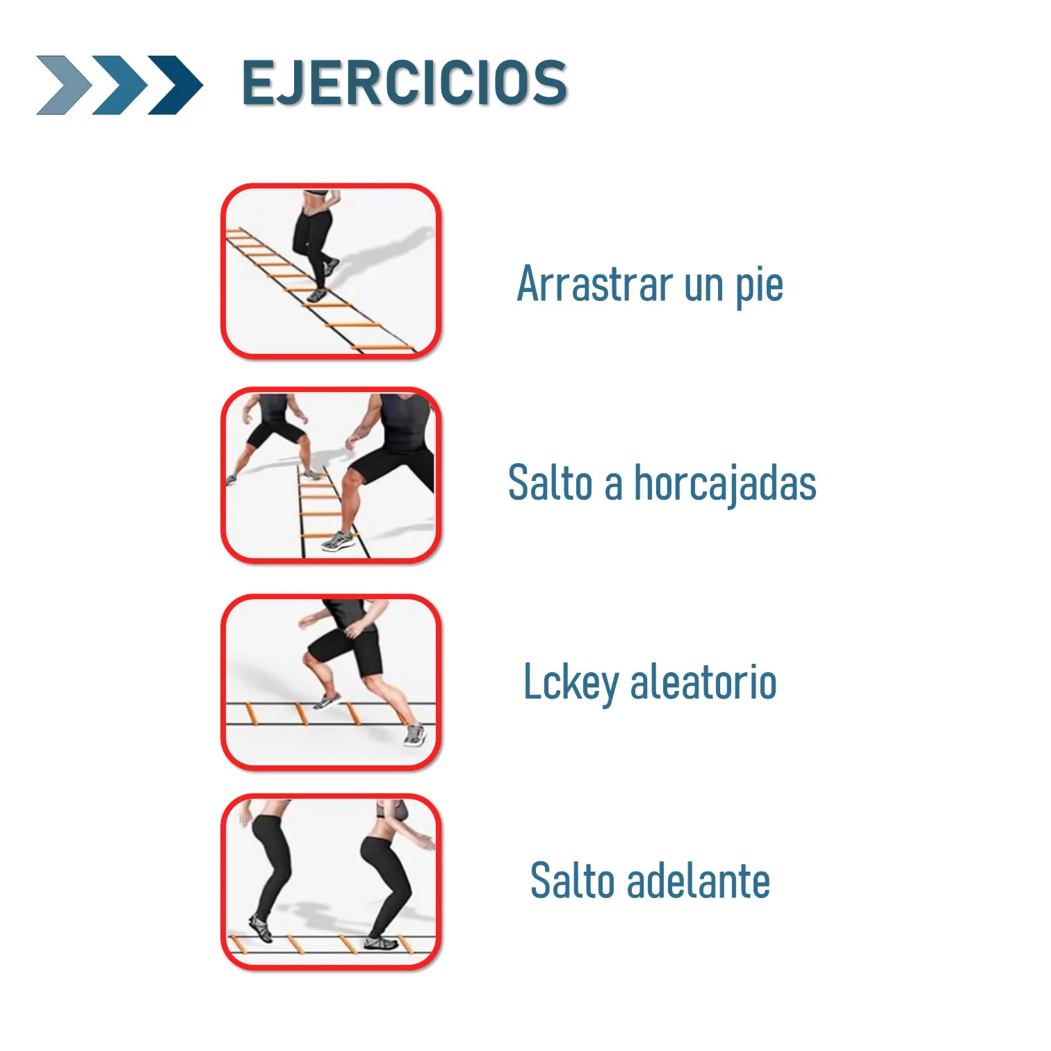 ESCALERA DE 12 PASOS PARA AGILIDAD Y COORDINACIÓN CON BOLSA DE ALMACENAMIENTO - Imagen 5