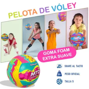 PELOTA PARA VÓLEY #5 GOMA FOAM EXTRA SUAVE LIVIANITA MTD - Imagen 4