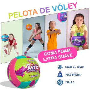 PELOTA PARA VÓLEY #5 GOMA FOAM EXTRA SUAVE LIVIANITA MTD - Imagen 3