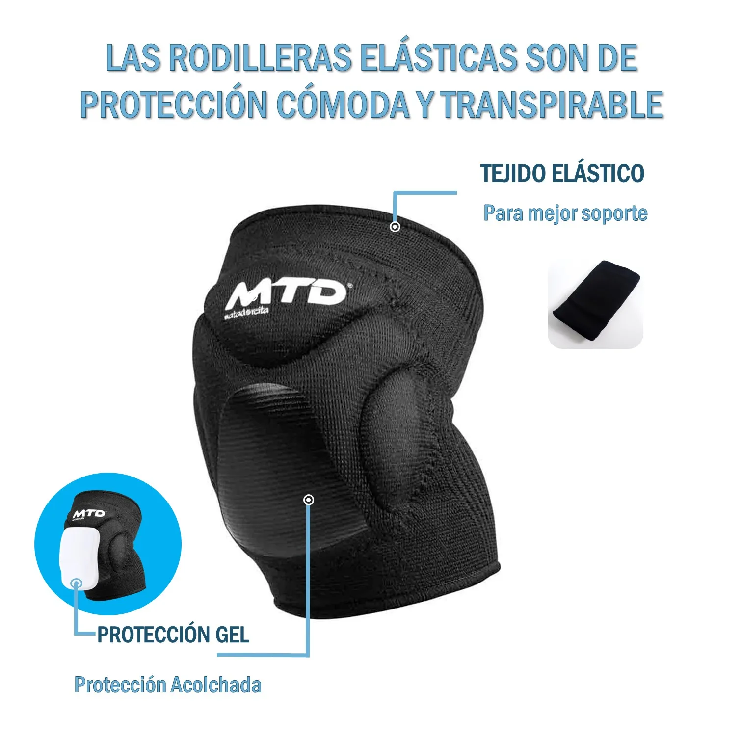 RODILLERAS DEPORTIVA CON GEL PARA VÓLEY MTD - Imagen 7