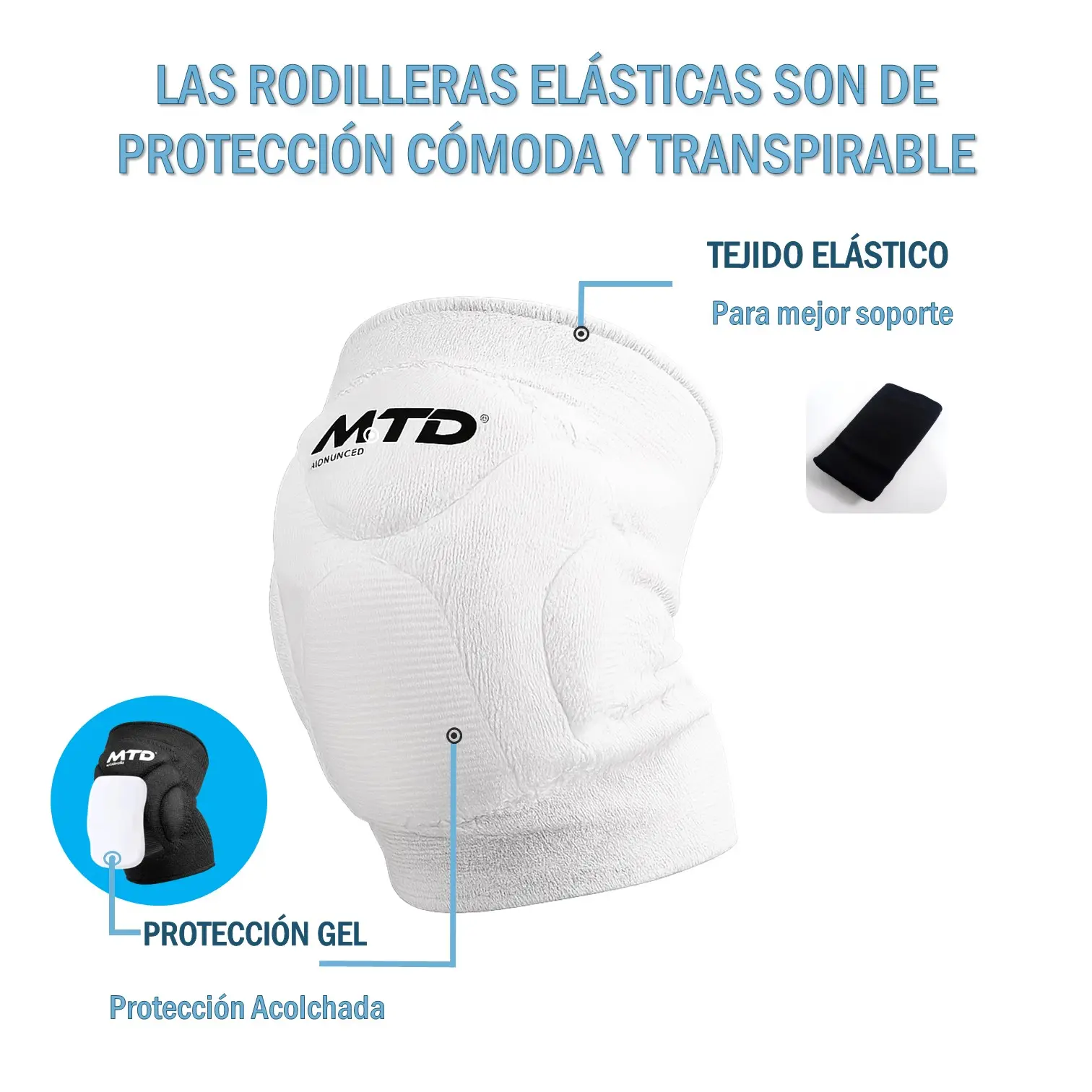 RODILLERAS DEPORTIVA CON GEL PARA VÓLEY MTD - Imagen 5