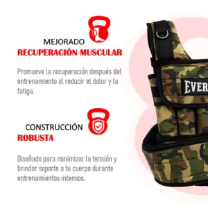 CHALECO LASTRE CON PESO 10Kg REGULABLE PARA CALISTENIA CROSSFIT GYM - Imagen 3