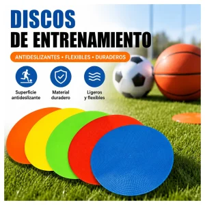 Alternative view of PLATILLOS PLANOS DISCOS DE PVC PARA ENTRENAMIENTO DEPORTIVO 12 UNIDADES