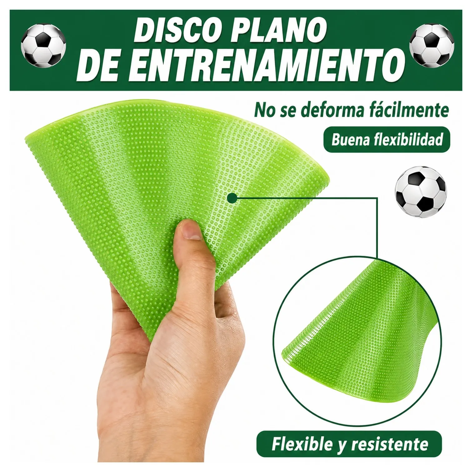 PLATILLOS PLANOS DISCOS DE PVC PARA ENTRENAMIENTO DEPORTIVO 12 UNIDADES - Imagen 4
