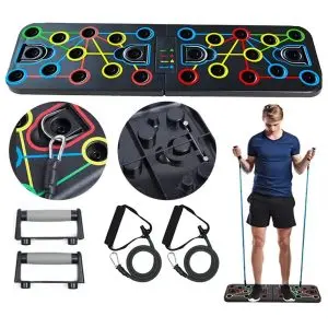 TABLERO PUSH UP BOARD PARA PLANCHAS FLEXIONES CON LIGAS DE RESISTENCIA IMPORTADO - Imagen 4