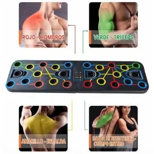 TABLERO PUSH UP BOARD PARA PLANCHAS FLEXIONES CON LIGAS DE RESISTENCIA IMPORTADO - Imagen 3
